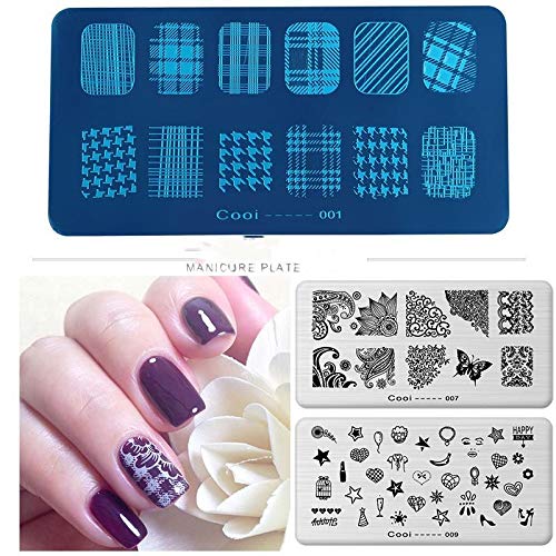 SYGA 1 Piece Cooi_002 Style Nail Plates Nail Art Image Stamping Plates Nail Sticker