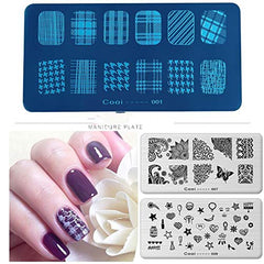 SYGA 1 Piece Cooi_002 Style Nail Plates Nail Art Image Stamping Plates Nail Sticker