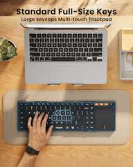 ProtoArc XK01 TP Foldable Keyboard with Touchpad, 0.65 in Keycaps, Gray