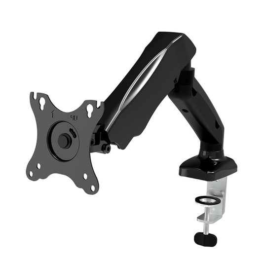 SYGA Monitor Stand Arm Desk Mount Fully Height Adjustable Bracket with C-Clamp & Gronment 180 Tilt Rotation Supports 16 to 31 Inch Monitors and TV (SingleArm Black)