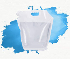 SYGA 10 liters Portable Collapsible Water Storage Tank Water Container Water Carrier Lifting Bag Camping Hiking Survival Kit Tool-White