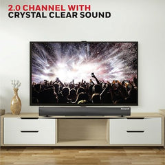 Honeywell Moxie V500 10W Portable USB Wired Soundbar, Speaker for PC,Desktop and Laptop with Volume Control and 3.5 mm AUX,2.0 Channel,52mmX2 Drivers,Plug &Play,2 Yrs Maufacuturer Warranty