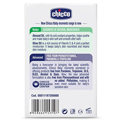 Chicco Baby Moments Soap 75g Buy 3 Get 1 Free For Nourished & Moisturised Skin With Natural Care of Almond & Olive Oil