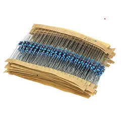 INVENTO 100Pcs 1K Ohm Carbon Film Resistor 1/4 W Resistance 0.25 Watt 250mW 5% Tolerance For DIY
