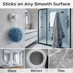 HASTHIP® 8 Pack Stainless Steel Adhesive Wall Hanger Self Adhesive Hooks | Waterproof Heavy Duty Sticky Wall Hooks for Hanging Bathroom Kitchen Robe Coat Towel Kitchen Utensils, Narrow Hook