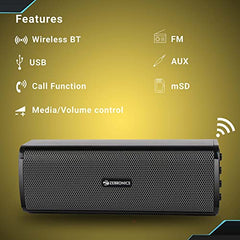 Zebronics ZEB-VITA Wireless Bluetooth 10W Portable Bar Speaker With Supporting USB, SD Card, AUX, FM, TWS & Call Function (Black)