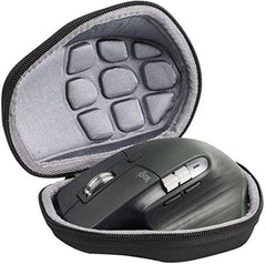 M.G.R.J® Portable Carrying Protector Case Cover for Logitech MX Master 4, Master 3, 3S, 2S Wireless Mouse (with Cushion & Lanyard) (Black)