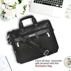 Zipline Laptop bags for men office use | Synthetic Leather laptop bag for Man women, 15.6" compatible Laptop, Macbook, Macbook Pro Messenger Bags for Men & Women (1-Brown Bag)