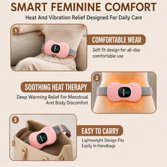 BRONTIX Period Cramp Relief Massager, Cordless Heating Pad