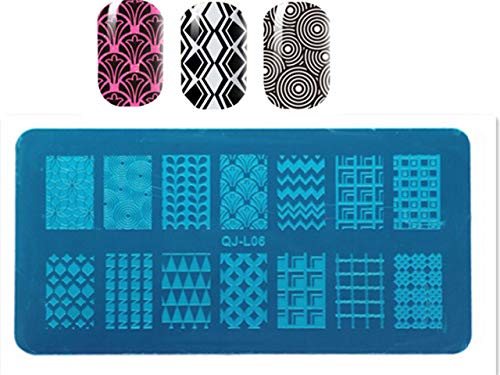 SYGA Style Nail Art Image Stamping Sticker Plates (Silver)