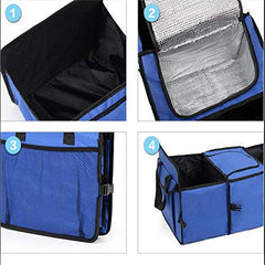 SYGA Insulation Storage Picnic Bag Heavy Shopping Organizer Foldable Storage Bag_Blue
