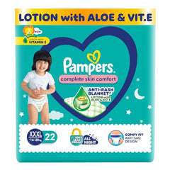Pampers Complete Skin Comfort Pants, X-Large (XL), 168 Count, Anti-rash blanket, Lotion with Vitamin E & Aloe Vera, 12-17kg
