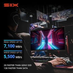 SIX NVME M.2 SSD PCIe 4.0-1TB m.2 2280 ssd, Read UP to 7350MB/s SSD 1TB for Gaming PS5 Memory Storage Expansion with Heatsink, Internal Solid State Hard Drive PCIe gen 4x4 Nvme for Laptop Desktop pc