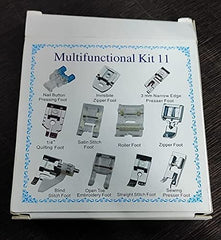 Imported 11Pcs Multifunction Presser Feet For Brother Singer Domestic Sewing