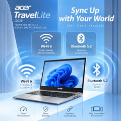 Acer Travel Lite (2026) AMD Ryzen 5 Hexa Core 7430U - (16 GB/512 GB SSD/AMD Radeon Graphics/Windows 11 Home) Thin & Light Laptop/14.0" HD Display/Silver/Copilot Key/1.34 Kg/MSO 2024/3 Years Warranty