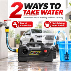 STARQ TurboMax 48V Cordless High Pressure Washer, 1020W, 100 Bar, 8 LPM, Portable Car, Bike & Home Cleaning Washer with 8 Meter Hose and 2 x 27000mAh Battery (Double Batteries Included)