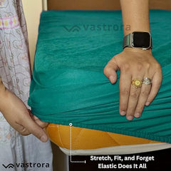 Vastrora 100% Waterproof Mattress Protector Queen Size 5x6 Ft | 60x72 in | Pee & Urine Proof Mattress Cover | Elastic All-Around | Terry Cotton Fitted Bed Cover | Noiseless, Breathable Bed Protector