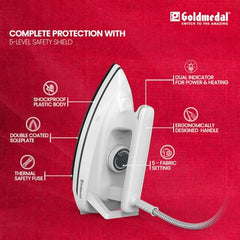 Goldmedal Glide 1100W Dry Iron | Non-stick Weilburger Premium