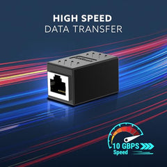 AGARO Cat8 Ethernet Extender Female to Female RJ45 Coupler Adapter, 8P8C Inline LAN Connector for Cat6/Cat7/Cat8 Cable Extension, Network Cable Joiner, High-Speed, Stable Connection, Pack of 1