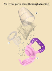 SYGA Medium Fresh Food Nibbler Fruit Feeder Nipple Pacifiers Bottles_Yellow