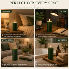 C Lal & Sons Silver Pillar Candle 2x2 Inch | Long Burning Decorative Wax Candle | 20H Burn Time | Unscented Candle for Home Décor, Wedding Decoration, Prayer, Meditation, Festivals & Romantic Ambience