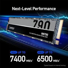 Lexar 8TB NM790 SSD PCIe Gen4 NVMe M.2 2280 Internal Solid State Drive, Up to 7000/6200 MB/s Read/Write, Compatible with PS5, for Gamers and Creators, Black (LNM790X008T-RNNNU)