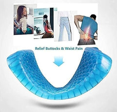 1Pc Egg Gel Seat Cushion for Office & Car, Home – Cooling Gel Technology with Memory Foam – Silicone Rubber Seat Pillow, Comfort & Support for Sciatica, Back, Tailbone Pain Relief ((Pack of 1 ))