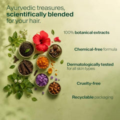 Biotique Herbcolor Conditioning Hair Colour l Ammonia Free Hair Color l 9 Organic Herbal Extracts l Natural and Healthy Shine l 50g + 110ml| Natural Black 1N (Pack of 1)