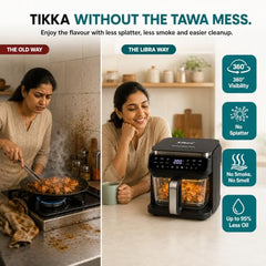 Libra 5.5 L Glass Air Fryer Oven - Multifunction Digital Air Fryer for Home