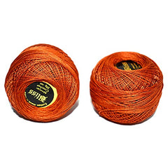 Dhruv Crafts Crochet Cotton Thread Yarn for Cross Stitch, Knitting, Embroidery & Craft Projects, Mercer Crochet Thread Ball, Shade B25 Red, 20 Gram, 0.5 MM Thickness, Sewing & DIY Supplies