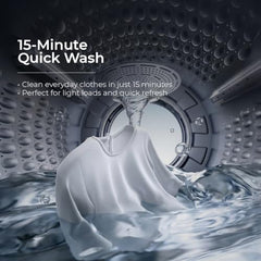 Midea 9 Kg Fully Automatic Front Load Washing Machine, Titanium Grey | 5 Star, Self Clean Drum Technology, Inverter Motor, 15 Wash Programs, MFG17W90B/T-IND