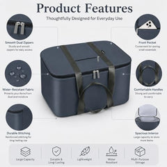 Storite 2 Pack Moisture Proof Nylon Underbed Storage Bag For Clothes Large | (54 x 46 x 28 cm) - BlackRed, Rectangular