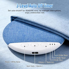 Clefairy Mini Portable Flat Under Pillow Speakers, with White Noise Timer Wireless Sleep Aid with Stereo Bass Private Sleep Headphones for Adult Kids,Bluetooth Sleep Pillow Speakers