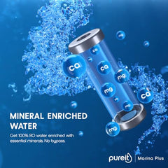 Pureit Wave Plus RO Purifier + Mineral + UV (Black) | Water Purifier for Home | Up to 45% Water Savings | Suitable for Borewell/Tanker/Municipal Supply | Wall Mountable | 7L Storage