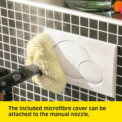 KARCHER SC 2 EasyFix Steam Cleaner, 1500W, 3.2 Bar Pressure, 1200L Steam/L Water, Chemical Free Cleaning, Removes 99.99% Viruses & Bacteria, EasyFix Floor Kit, Ideal for Home Use, German Tech, White