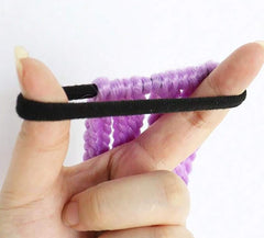 SYGA Cute Girl Colorful Wig Hair Rope Princess Twisted Braid Elastic Hairband Ponytail Headdress Fashionable Children's Hair Accessories(Gradient Purple Rose Red)