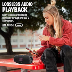 JBL Charge 6, Powerful Pro Sound with AI Sound Boost Wireless Portable Bluetooth Speaker,28 Hrs Playtime, Auracast Multi-Speaker Connection, Built in Power Bank, IP68 Waterproof Black & Orange