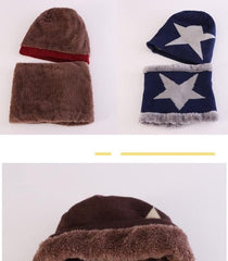 MOMISY Kids Winter Hat and Scarf Set, 2Pcs Warm Knit Beanie Cap and Scarf for 5-10 Years Old (Brown)