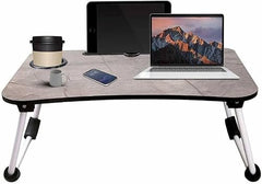 YAJNAS Adjustable Lap Desk with Aluminum Frame, Powder Coated Finish, White, for Study, Work, or Presentations