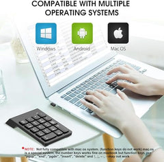 SMARTTECH USB Wired Numeric Keypad, Portable Number Pad with 18 Keys, Plug & Play External Numpad for Laptop PC Computer, Slim Compact Design for Office Accounting Data Entry Windows Mac