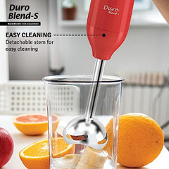 Havells Duro Blend 300 W Hand Blender | Low Noise Copper DC Motor | Rust-Free 304 SS Blades | Double Wall |Detachable Stem | 2 Speed Settings | Double Bush Technology | 2 Years Warranty