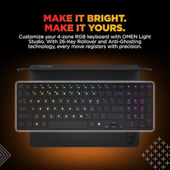 HP Omen Smartchoice, Intel Core Ultra 7 255H, 8GB RTX 5060, 24GB DDR5(Upgradeable) 1TB SSD, 2K, 165Hz, 3ms, IPS, 16''/40.6cm, Win11, M365*Office24, Shadow Black, 2.43kg, am0238tx, RGB Gaming Laptop