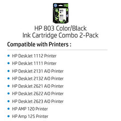 HP 803 Tri-color Original Ink Cartridge