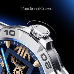 boAt Enigma Radiant Luxury Watch for Man w/1.43"(3.63 cm) AMOLED Display, AOD, Premium Metal Build, Round Dial, 200+Watch Faces, Upto 7 Days Battery Life, Fitness smartwatch for Men (Metal Black)