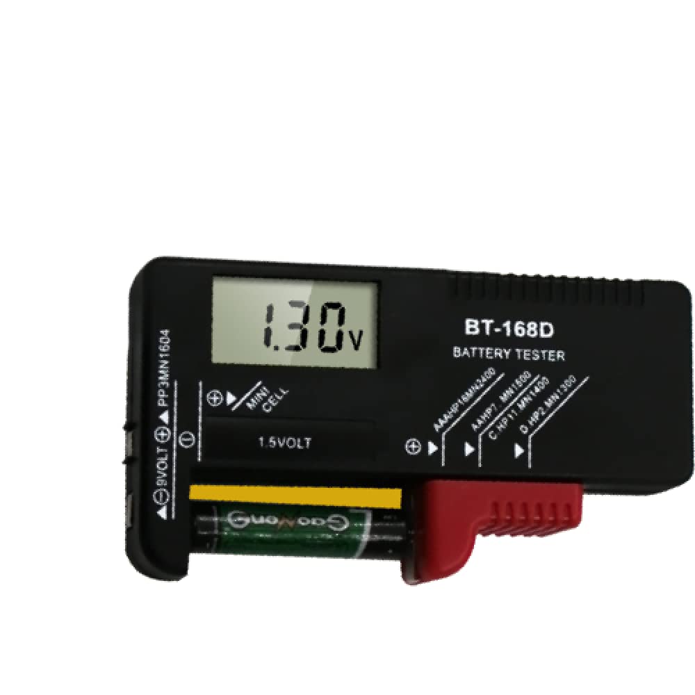 SYGA Digital Battery Tester Battery Voltage Checker for Indoor Outdoor Professional Use(Black)