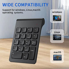 cimetech Wireless Number Pad, 18 Keys Numeric Keypad with USB Receiver