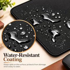 Storite 900x400x2mm Extended Gaming Mouse Pad, Desk Mat, Black | Stitched Embroidery Edges, Water Resistance Coating, Natural Non Slippery Rubber Base, For Laptop/Computer