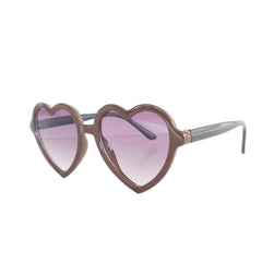 SYGA Children's Cute Heart Shaped Goggles Boys and Girl Baby UV Protection Glasses Baby Children's Polarized Sunglasses - Dark Coffee