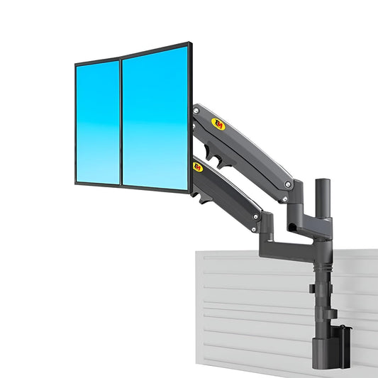 SYGA NB Dual Monitor Wall Mount, 22-32 Inches, Vertical Stack Column Mount, Black