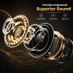Kratos TW02 Ear Buds Wireless with 60H Playtime, Noise Isolation & Clear Calls, Bluetooth Earbuds with Voice Assistant, Ear Buds with Bluetooth V 5.3 & with Type C Fast Charging, IPX5 TWS Earphones